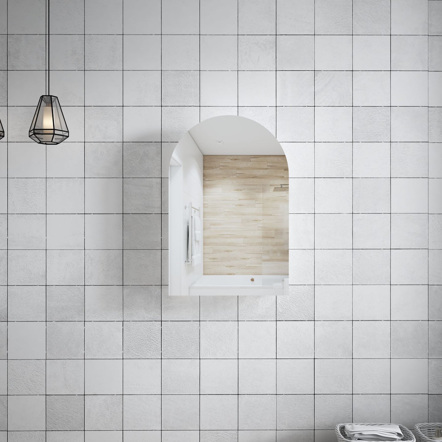 MELA - ZOE 600 Arch Mirror Cabinet