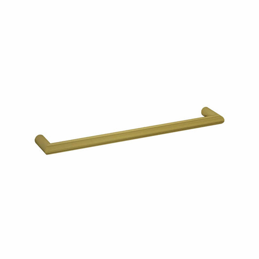 THERMORAIL - DSR6BG Brushed Gold Round Single Bar Heated Towel Rail