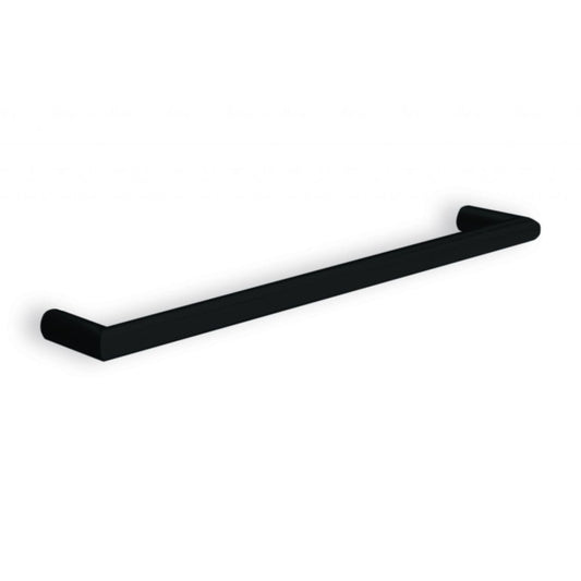 THERMORAIL - DSR6B Matt Black Round Single Bar Heated Towel Rail