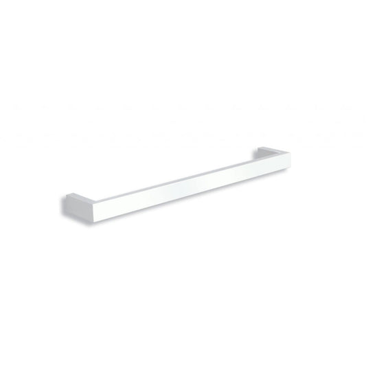 THERMORAIL - DSS6W Satin White Square Single Bar Heated Towel Rail