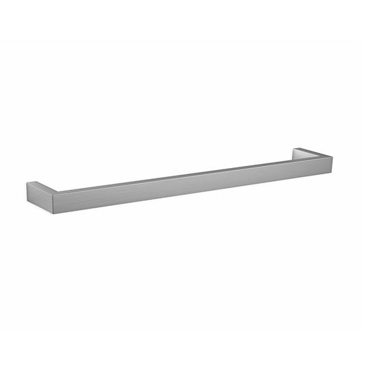 THERMORAIL - DSS8BR Brushed Square Single Bar Heated Towel Rail