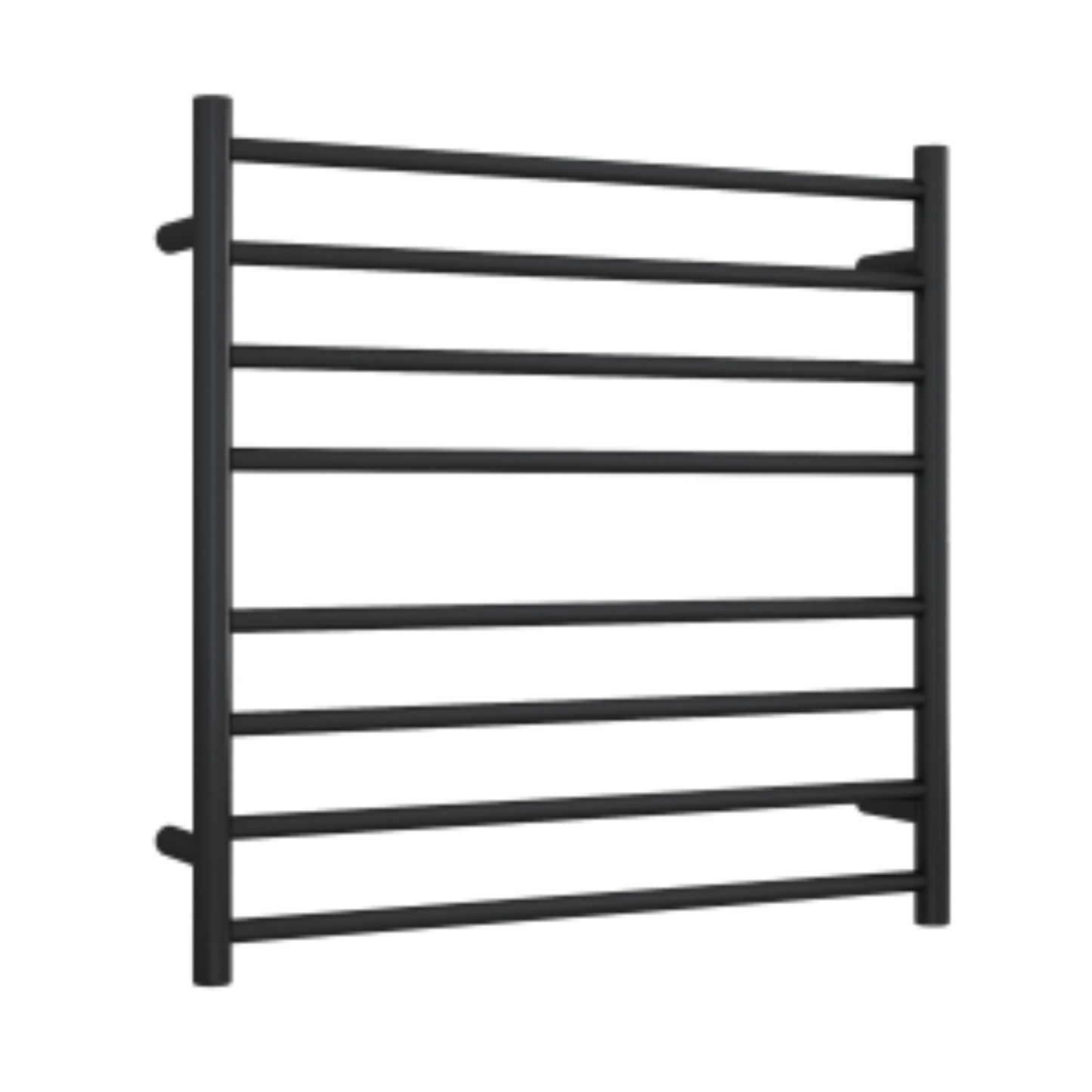 THERMORAIL - SR33MB Matt Black Round Ladder Heated Towel Rail