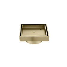 MELA - 80mm Tile Insert Floor Waste Brushed BrassAccessories – available at Bathroom City Perth