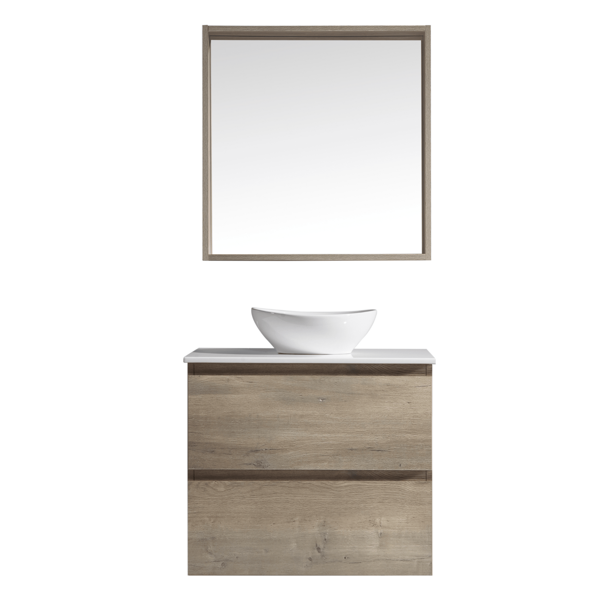 MELA - CLARK 600 Sorrento Oak Wall Hung Vanity with 2 DrawersVanities – available at Bathroom City Perth