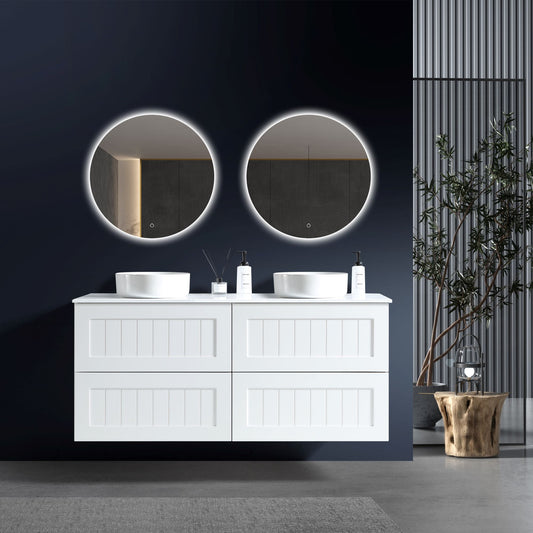 MELA - HAMPTON 1800 Matt White Wall Hung Vanity with DrawersVanities – available at Bathroom City Perth