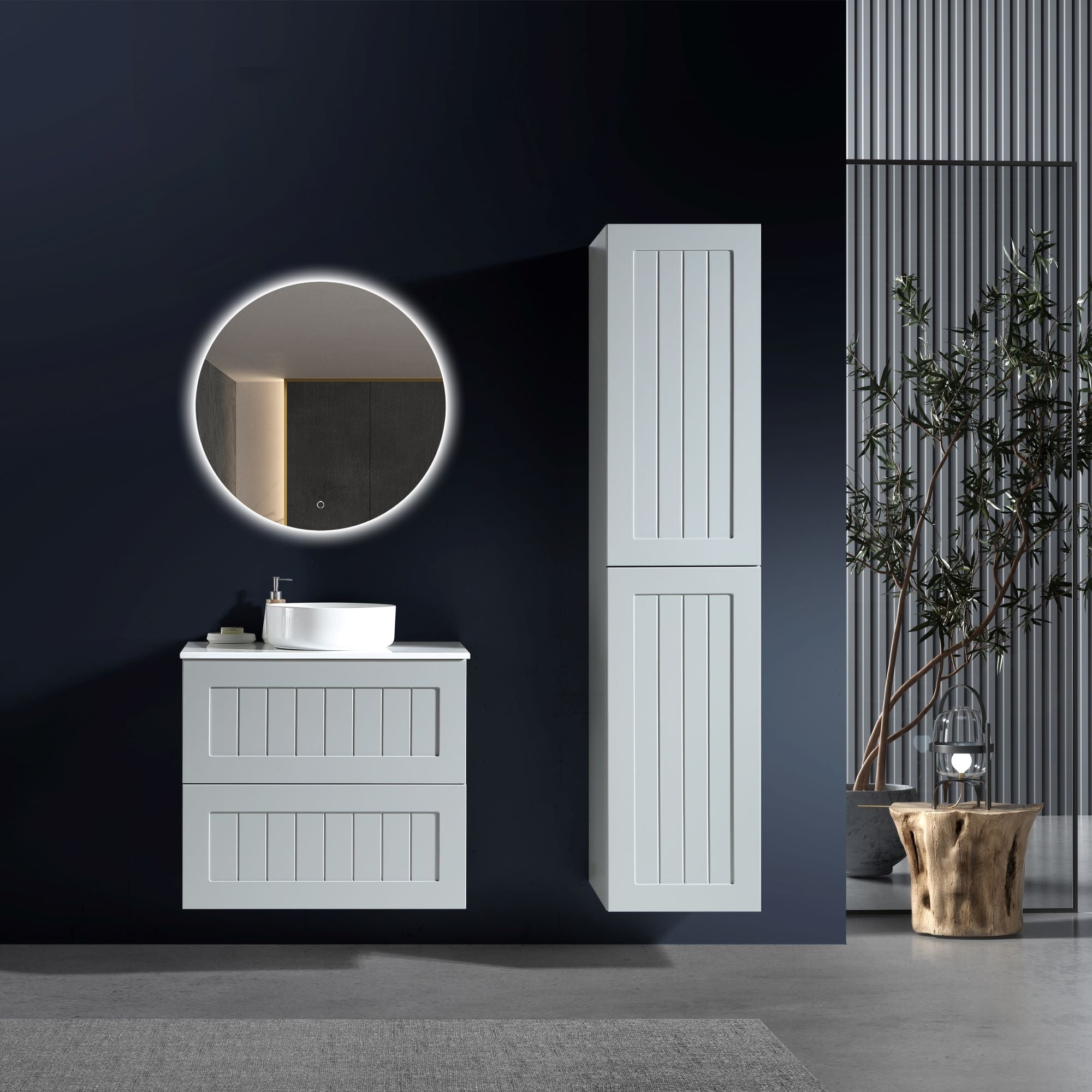 MELA - HAMPTON 600 Matt Grey Wall Hung Vanity with DrawersVanities – available at Bathroom City Perth