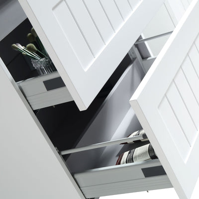 MELA - HAMPTON 750 Matt White Wall Hung Vanity with DrawersVanities – available at Bathroom City Perth