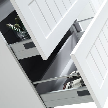 MELA - HAMPTON 750 Matt White Wall Hung Vanity with DrawersVanities – available at Bathroom City Perth