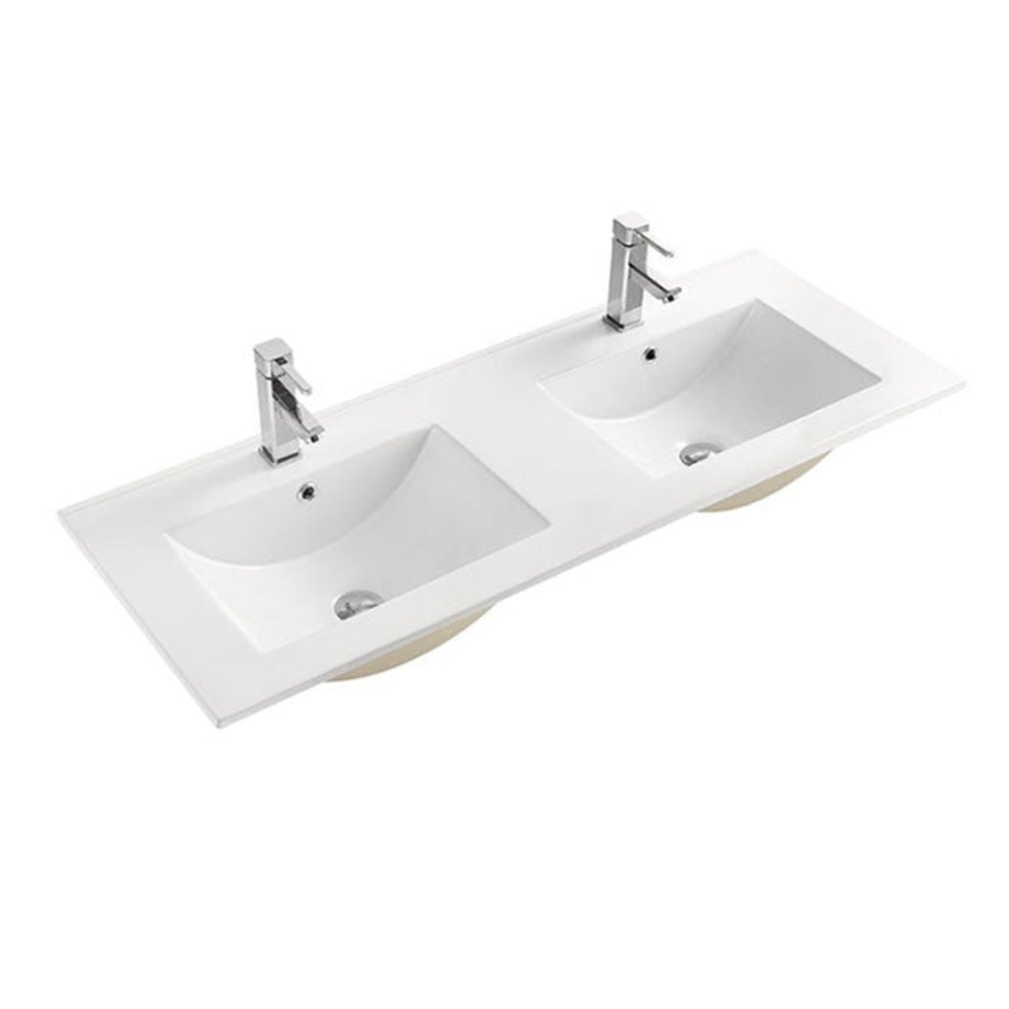 MELA - LUCCA 1500mm Double Ceramic TopBasins – available at Bathroom City Perth