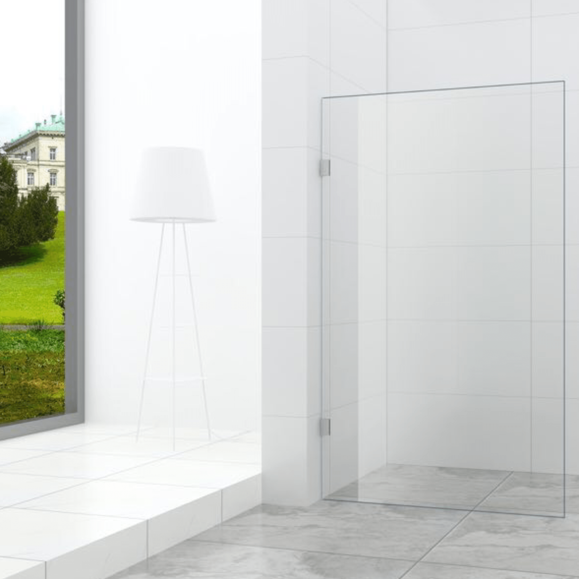 MELA - MORRIS 1195mm Frameless Shower PanelShower Screen – available at Bathroom City Perth