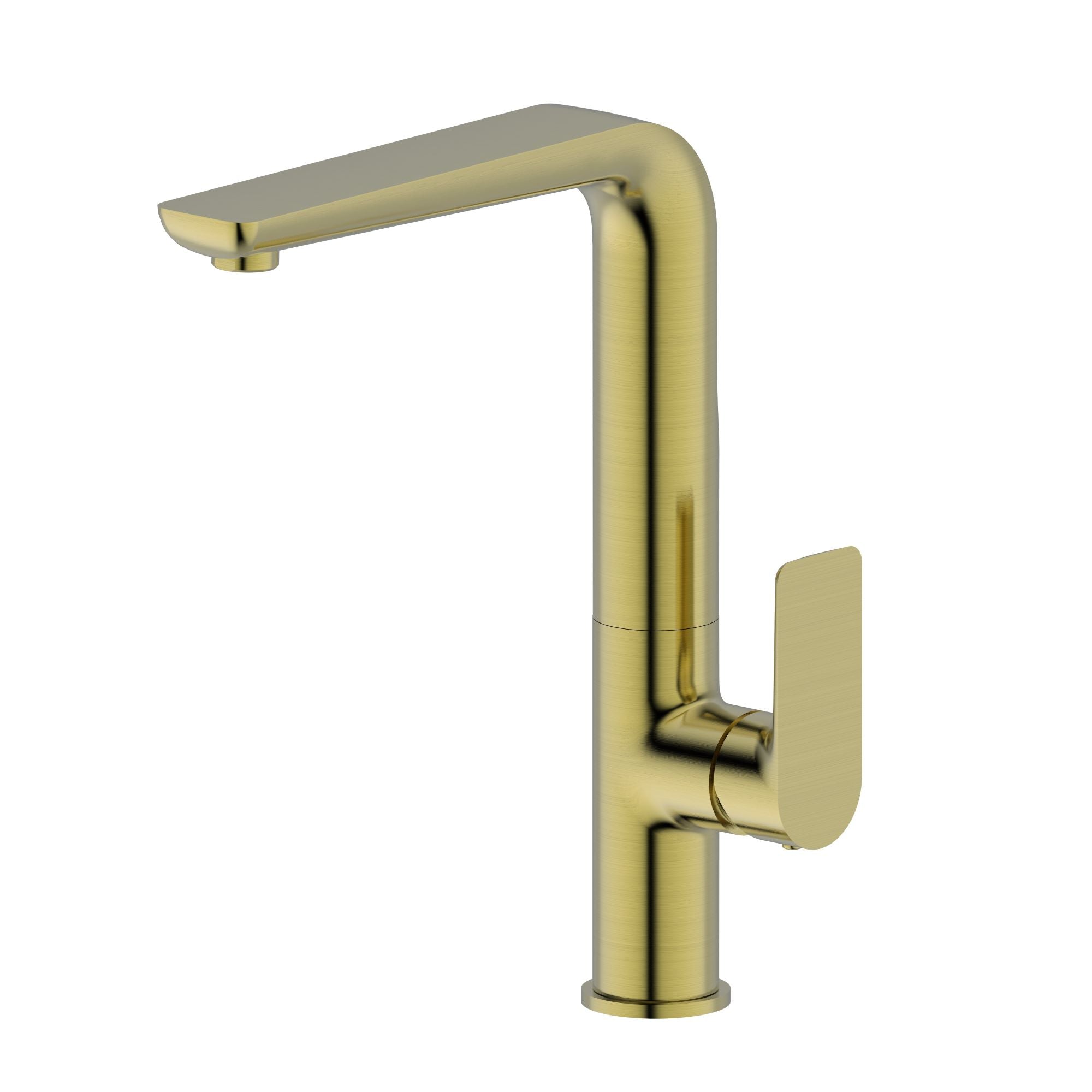 MELA - PALCO Gooseneck Kitchen Mixer Brushed BrassTapware – available at Bathroom City Perth
