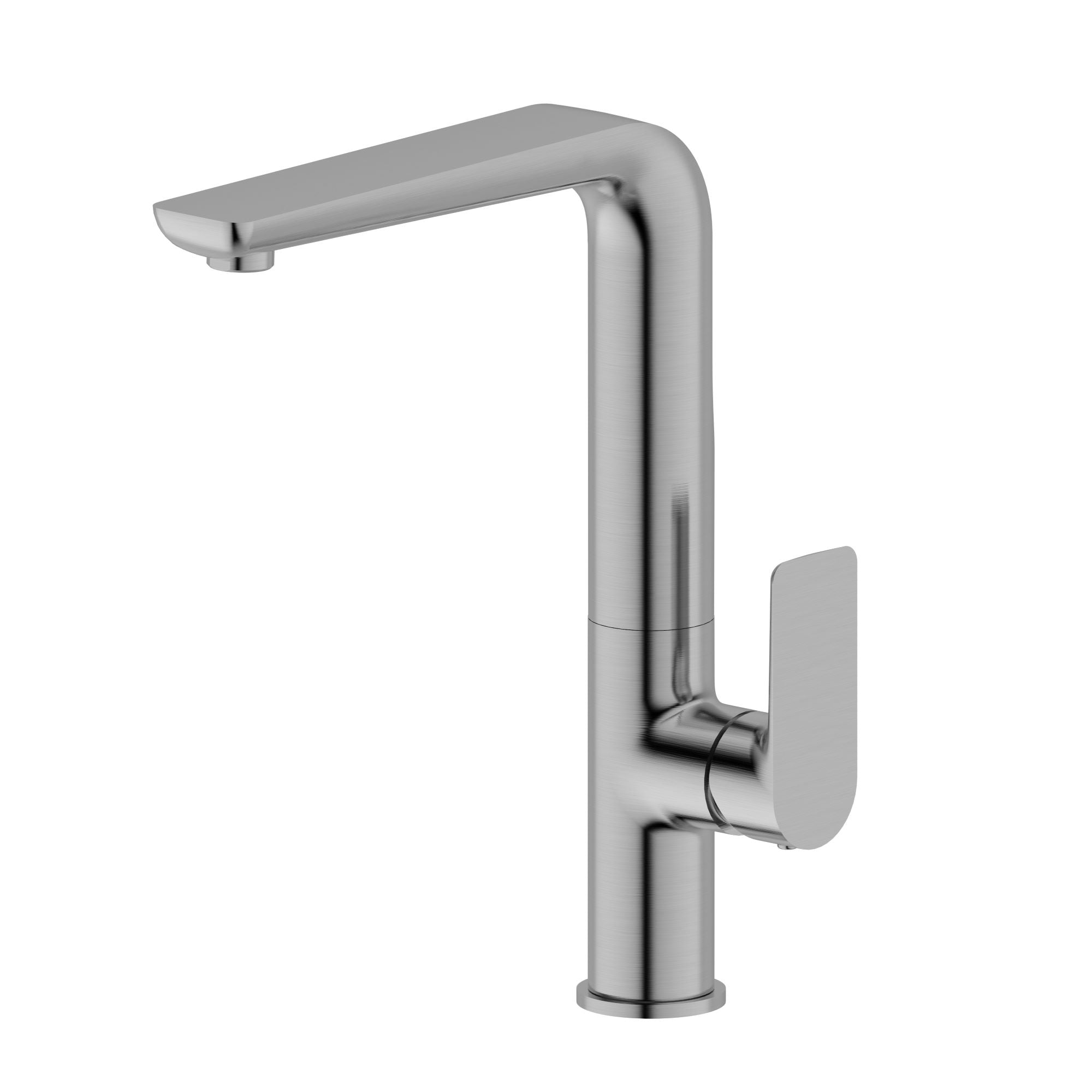 MELA - PALCO Gooseneck Kitchen Mixer Brushed NickelTapware – available at Bathroom City Perth