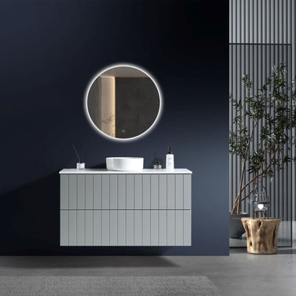 MELA - PASTEL 1200 Matt Grey Wall Hung Vanity with DrawersVanities – available at Bathroom City Perth