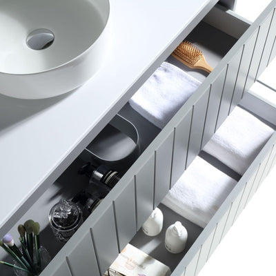 MELA - PASTEL 1200 Matt Grey Wall Hung Vanity with DrawersVanities – available at Bathroom City Perth