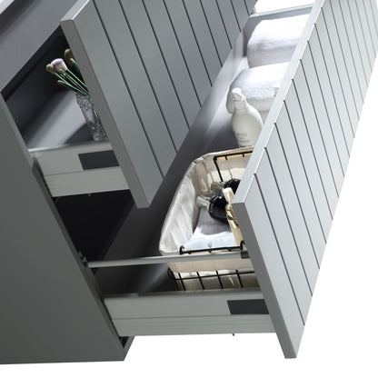 MELA - PASTEL 1200 Matt Grey Wall Hung Vanity with DrawersVanities – available at Bathroom City Perth