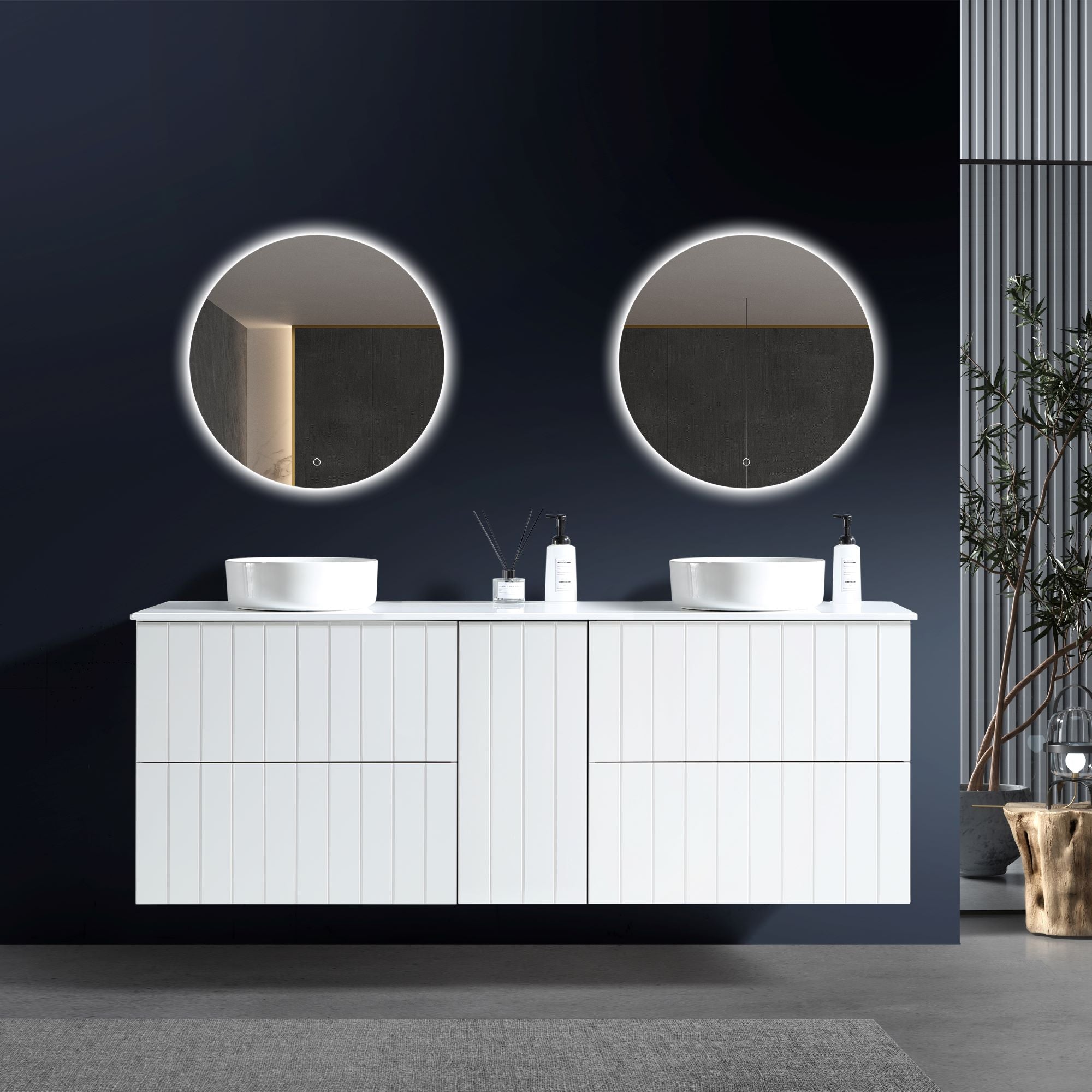MELA - PASTEL 1500 Matt White Wall Hung Vanity with Door & 4 DrawersVanitiesMELABathroom City from Mela – available at Bathroom City Perth