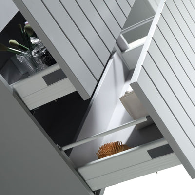 MELA - PASTEL 600 Matt Grey Wall Hung Vanity with DrawersVanities – available at Bathroom City Perth