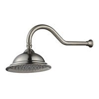 MODERN NATIONAL - BORDEAUX Shower Arm with Shower Head Brushed NickelTapware – available at Bathroom City Perth