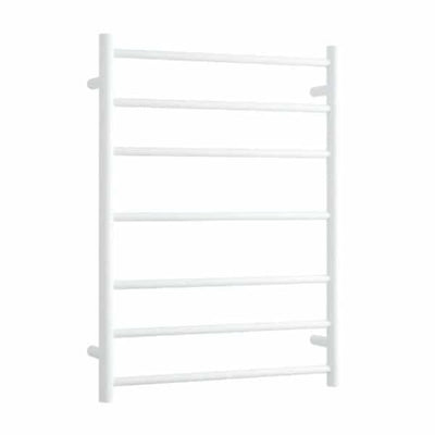 THERMORAIL - BS44MW Satin White Round Ladder Heated Towel RailHeated Towel Rails – available at Bathroom City Perth