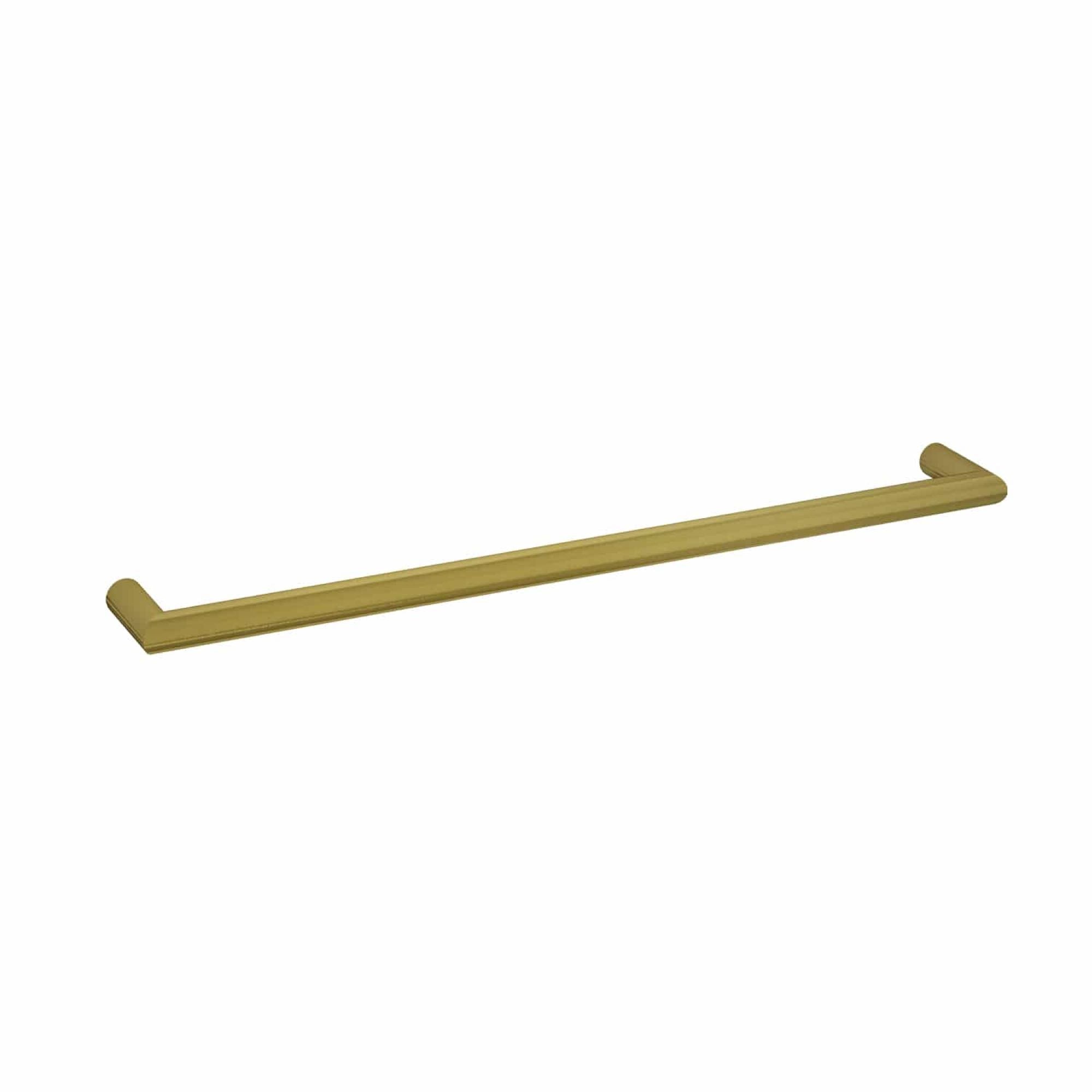 THERMORAIL - DSR8BG Brushed Gold Round Single Bar Heated Towel RailHeated Towel Rails – available at Bathroom City Perth