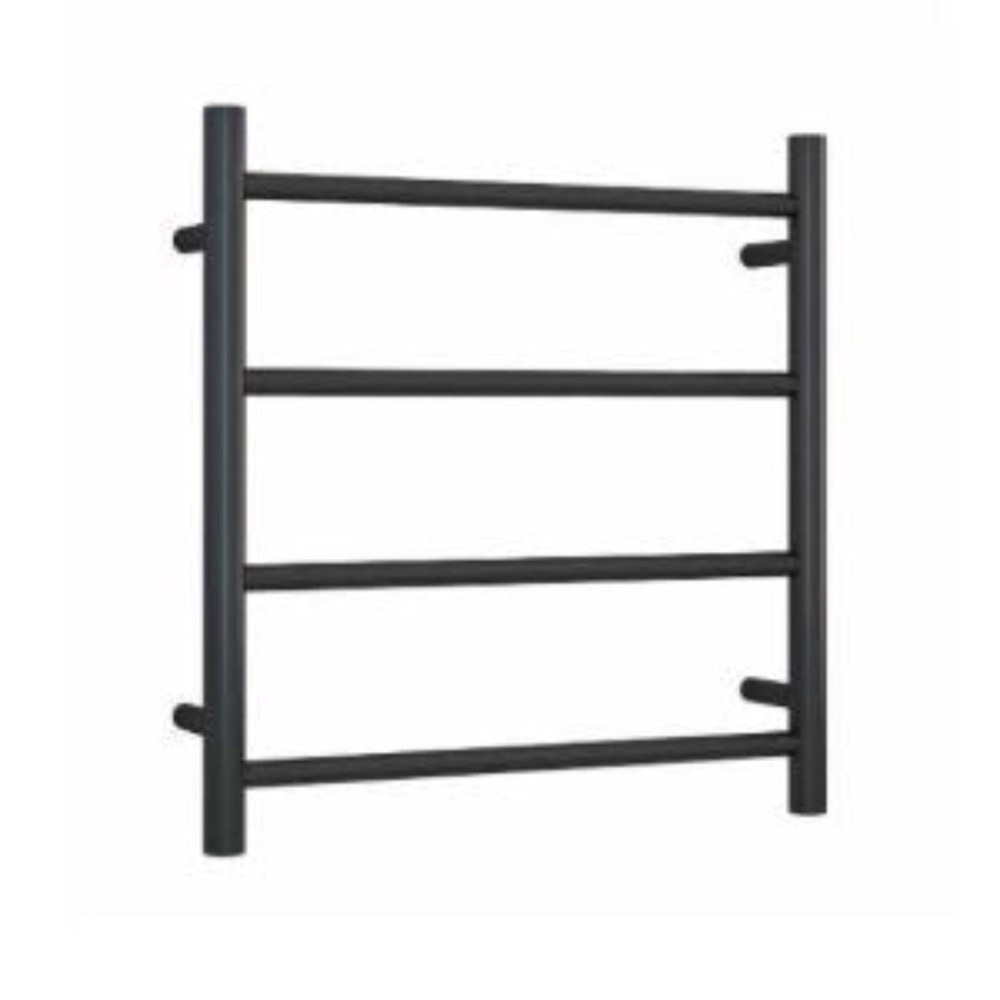 THERMORAIL - SR25MB Matt Black Round Ladder Heated Towel RailHeated Towel Rails – available at Bathroom City Perth