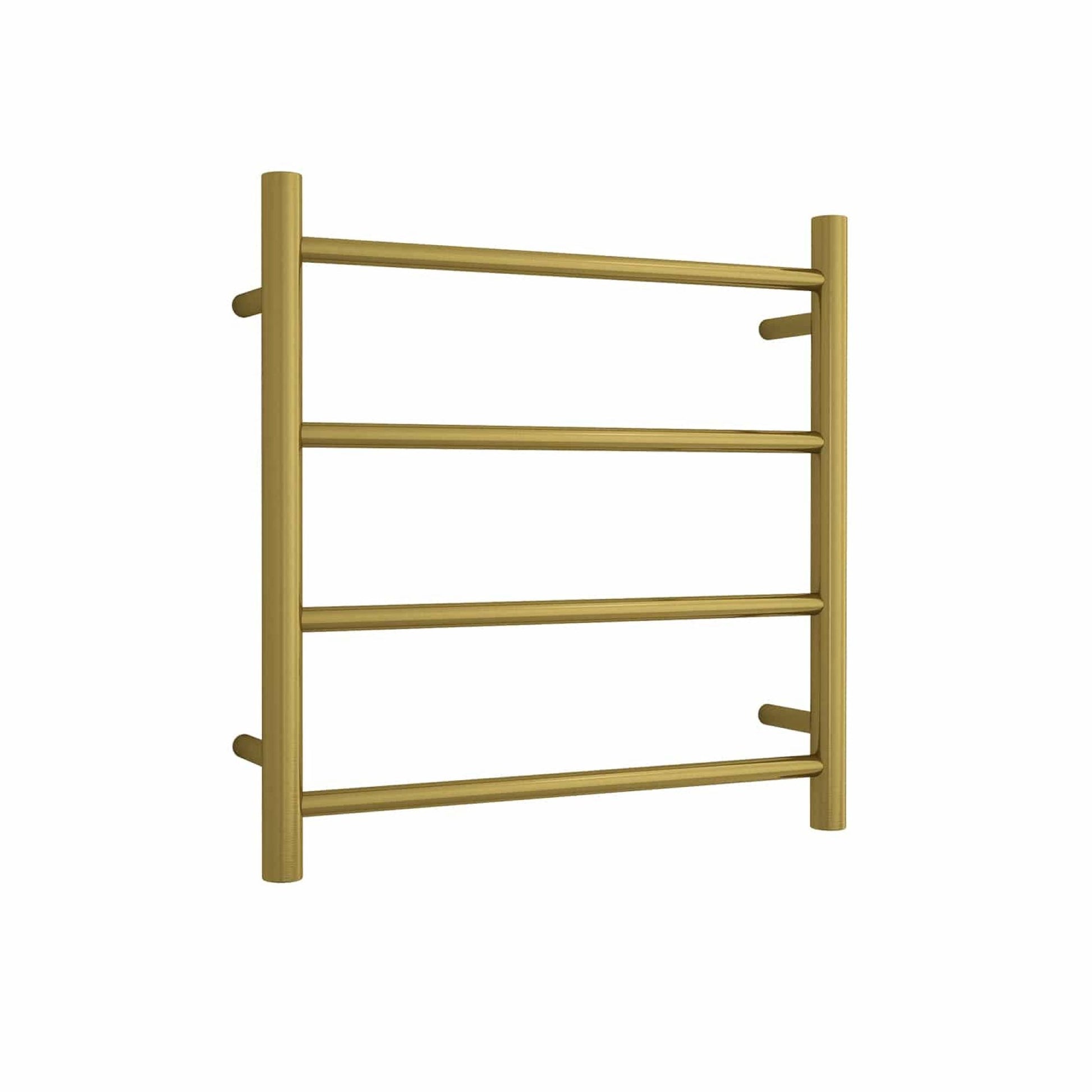 THERMORAIL - SR25MBG Brushed Gold Round Ladder Heated Towel RailHeated Towel Rails – available at Bathroom City Perth