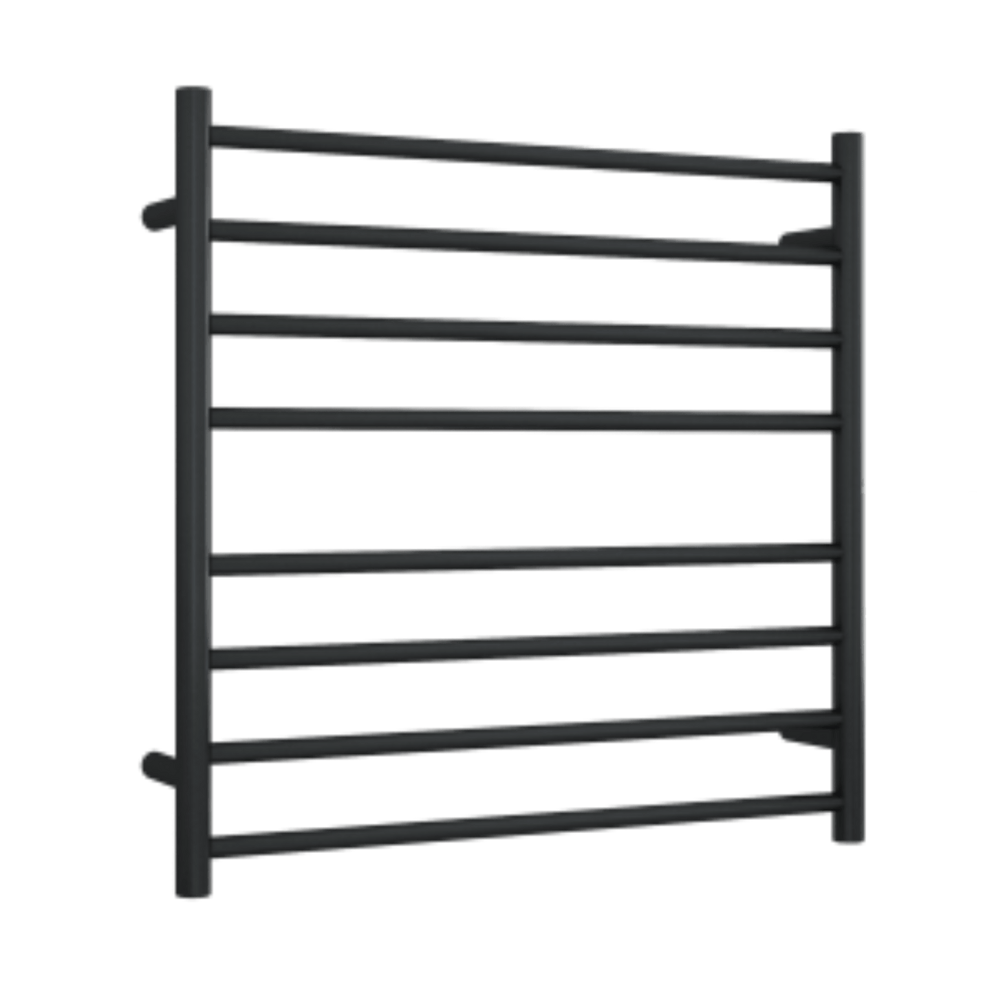 THERMORAIL - SR33MB Matt Black Round Ladder Heated Towel RailHeated Towel Rails – available at Bathroom City Perth