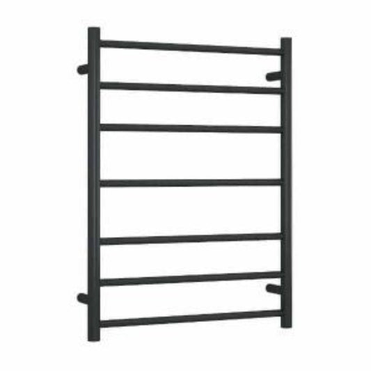 THERMORAIL - SR44MB Matt Black Round Ladder Heated Towel RailHeated Towel Rails – available at Bathroom City Perth