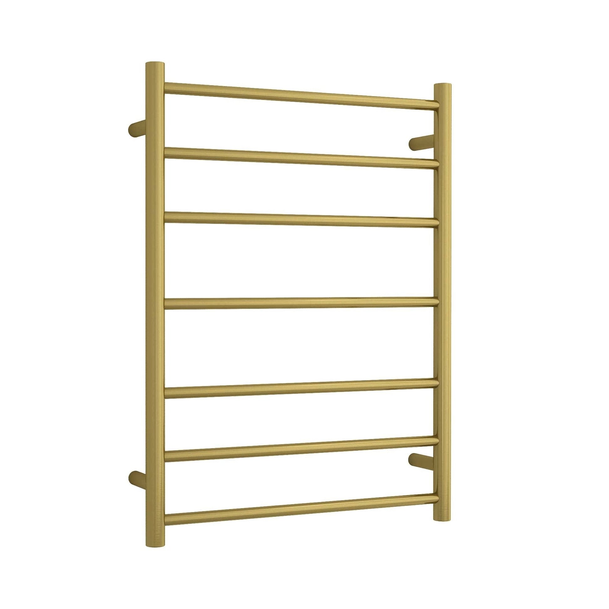 THERMORAIL - SR44MBG Brushed Gold Round Ladder Heated Towel RailHeated Towel Rails – available at Bathroom City Perth