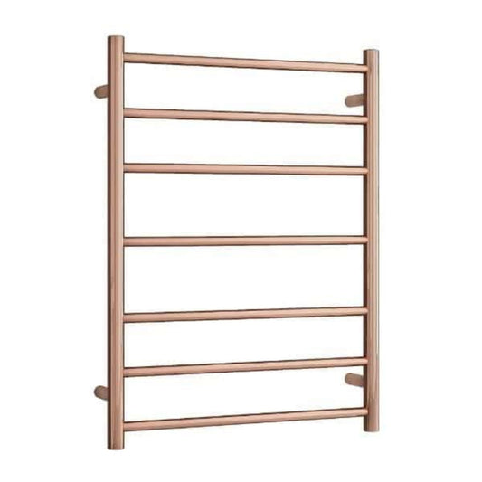 THERMORAIL - SR44MRG Polished Rose Gold Round Heated Ladder RailHeated Towel Rails – available at Bathroom City Perth