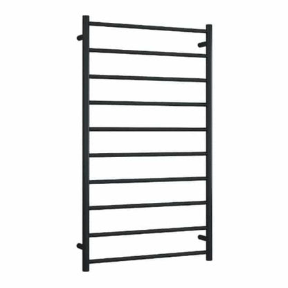 THERMORAIL - SR69MB Matt Black Straight Round Heated Ladder RailHeated Towel Rails – available at Bathroom City Perth