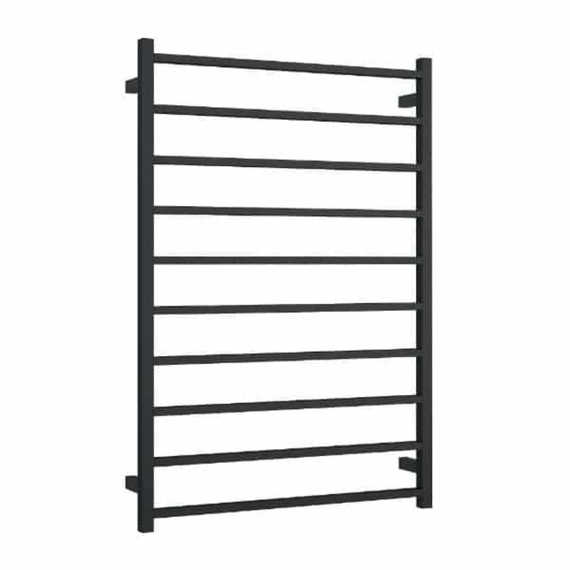 THERMORAIL - SS88MB Matt Black Square Ladder Heated Towel RailHeated Towel Rails – available at Bathroom City Perth