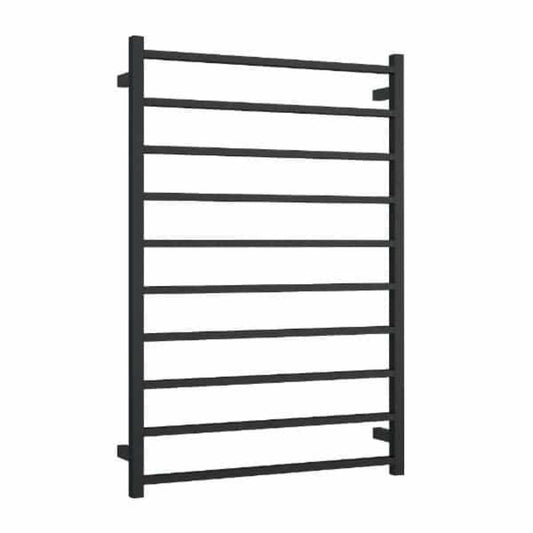 THERMORAIL - SS88MB Matt Black Square Ladder Heated Towel RailHeated Towel Rails – available at Bathroom City Perth