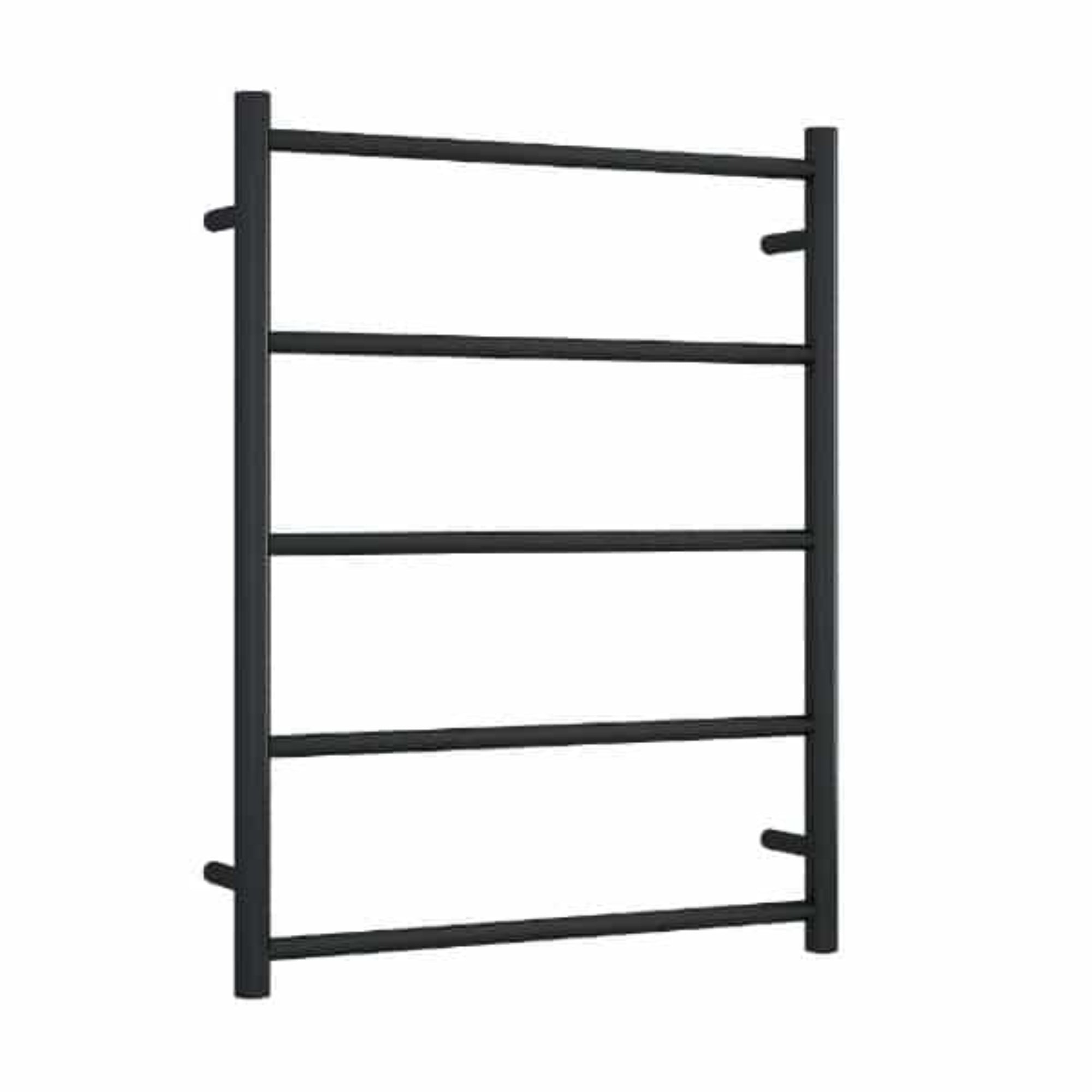 THERMORAIL - USR54B Matt Black Straight Round Ladder Towel RailHeated Towel Rails – available at Bathroom City Perth